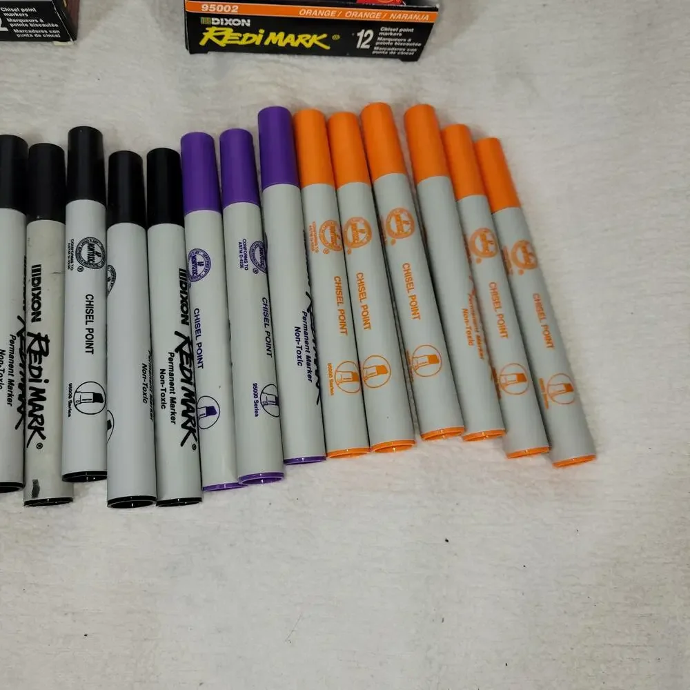 Dixon Industrial RediMark Permanent Markers Chisel Point Metal Barrel Box Art